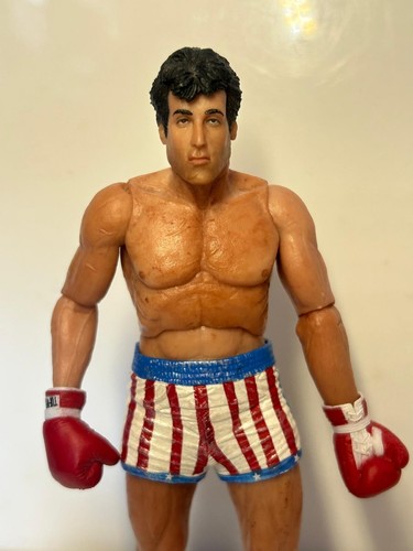 Rocky Balboa - Pre Fight American - Rocky IV 4 - Action Figure - 7" 2012 Neca B - Picture 2 of 3