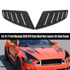 2pcs Fit For Ford Mustang S550 Rtr Style Hood Louvers Cover Vent 2015-2017