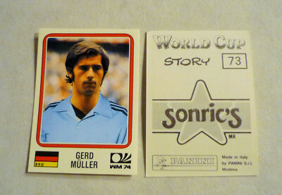 Panini WM 1974 Gerd Müller  # 73 - Einzelsticker World Cup Story 1990
