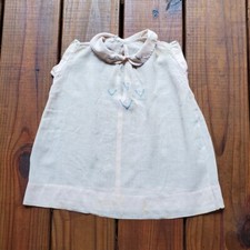 True vintage 1930's 30's toddler baby girl sheer embroidered dress