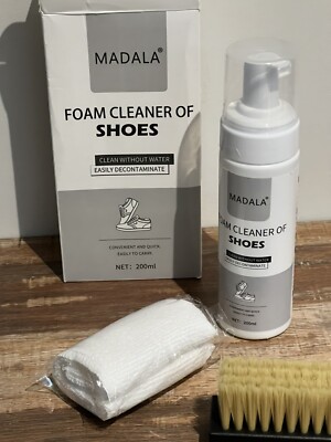 Schaum Trainer Reinigungsset 200ml Schuhreiniger mit Bürste und Tuch Madala