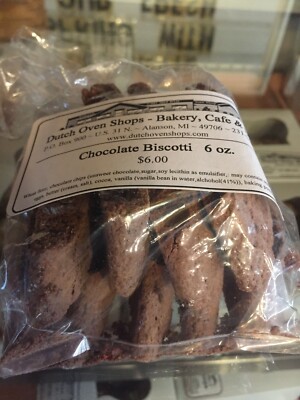 Biscotti 6OZ 4 Flavor choices Choc, Cherry-Pistachio, Apricot-Walnut
