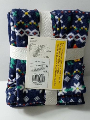 NWT Baby Infant Target 2-pc Dinosaur Pajamas Size 12M Blue Up to Snow Good Gift - Picture 4 of 4