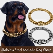 Gold/silver Choke Chain Dog Collars Heavy Duty Stainless Steel for Dogs Training