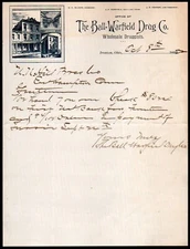 1897 Ironton Oh - Medical Ball Warfirld Drug Co - D C Wilson - Letter Head Bill