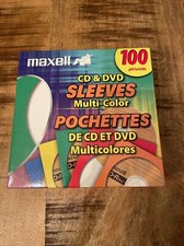 Maxell 190132 Multi-Color CD/DVD Sleeves Open Box Remainder Unused