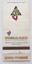 UNIVERSAL MATCH, DIVISION OF UMC INDUSTRIES, INC, ST. LOUIS, MO MATCHBOOK COVER