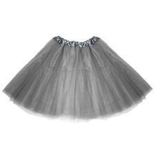 Tutu Tütü Reifrock Tüllrock Damen Rock Grau für Fasching Karneval 60 - 116 cm