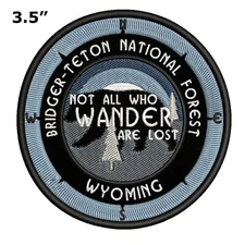 Bridger-Teton National Forest Patch Embroidered Iron-On Applique Nature Badge