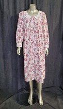 VINTAGE Cypress Pink Floral Cotton Gown or Robe Size S Cottage Granny Core NEW 