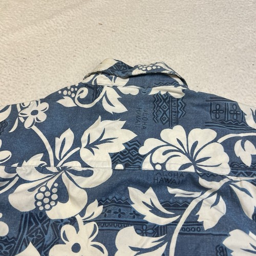 Vtg 90s Billabong Shirt Mens XL Blue Hawaiian Aloha Button Up Camp Surfer USA - Picture 11 of 13