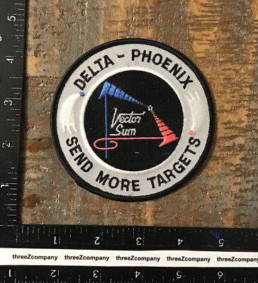 Vintage DELTA-PHOENIX Vector Sum SEND MORE TARGETS Patch NASA Space Shuttle