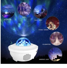 Bluetooth LED Galaxy Starry Night Light Projector Speaker Ocean Star Sky Party