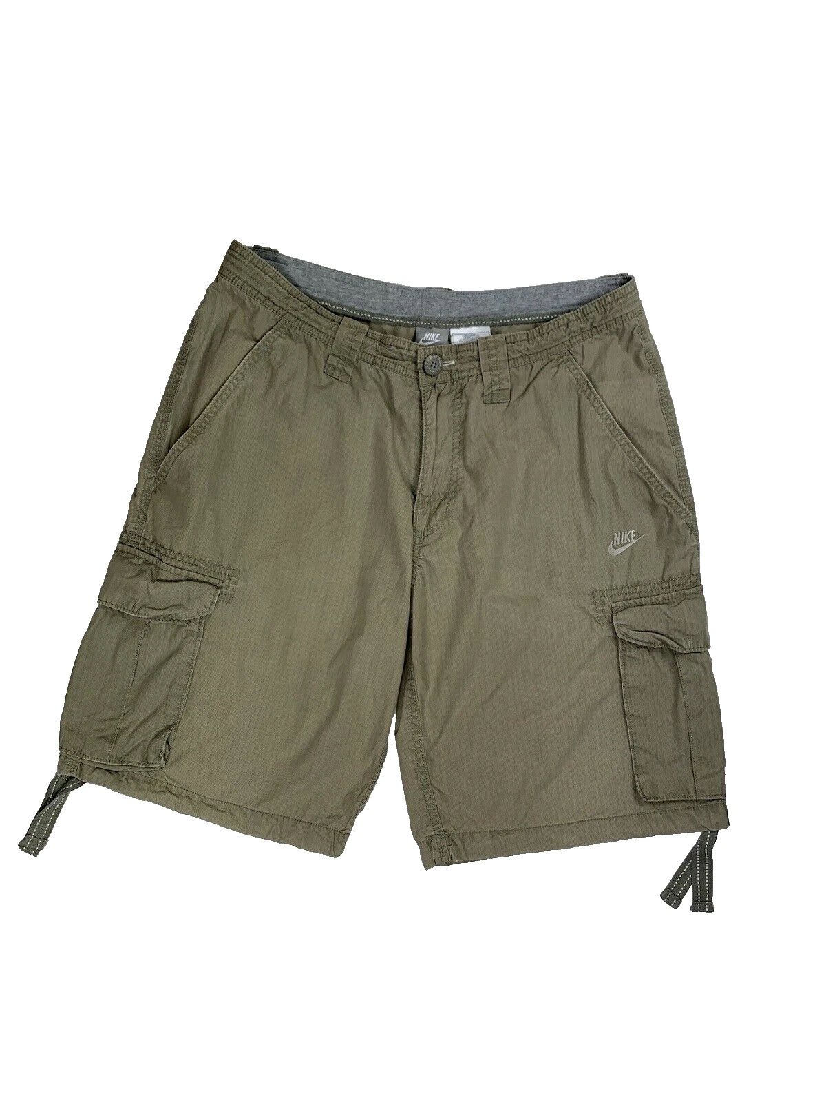 Nike vintage Y2K men’s cargo shorts ripstop size 33 M khaki