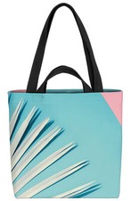 Borsa palme rosa turchese Ibiza festa piscina palme tropicali estate bagno spiaggia