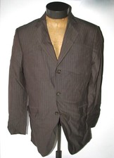 Banana Republic Men's Brown-Gray Pinstripe 3-Button Blazer Sportcoat  Size 42R