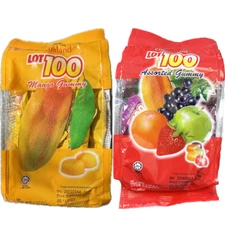 1 Pack - 5.29oz LOT 100 Fruit Flavored Gummy Candy - Choose Your Flavor