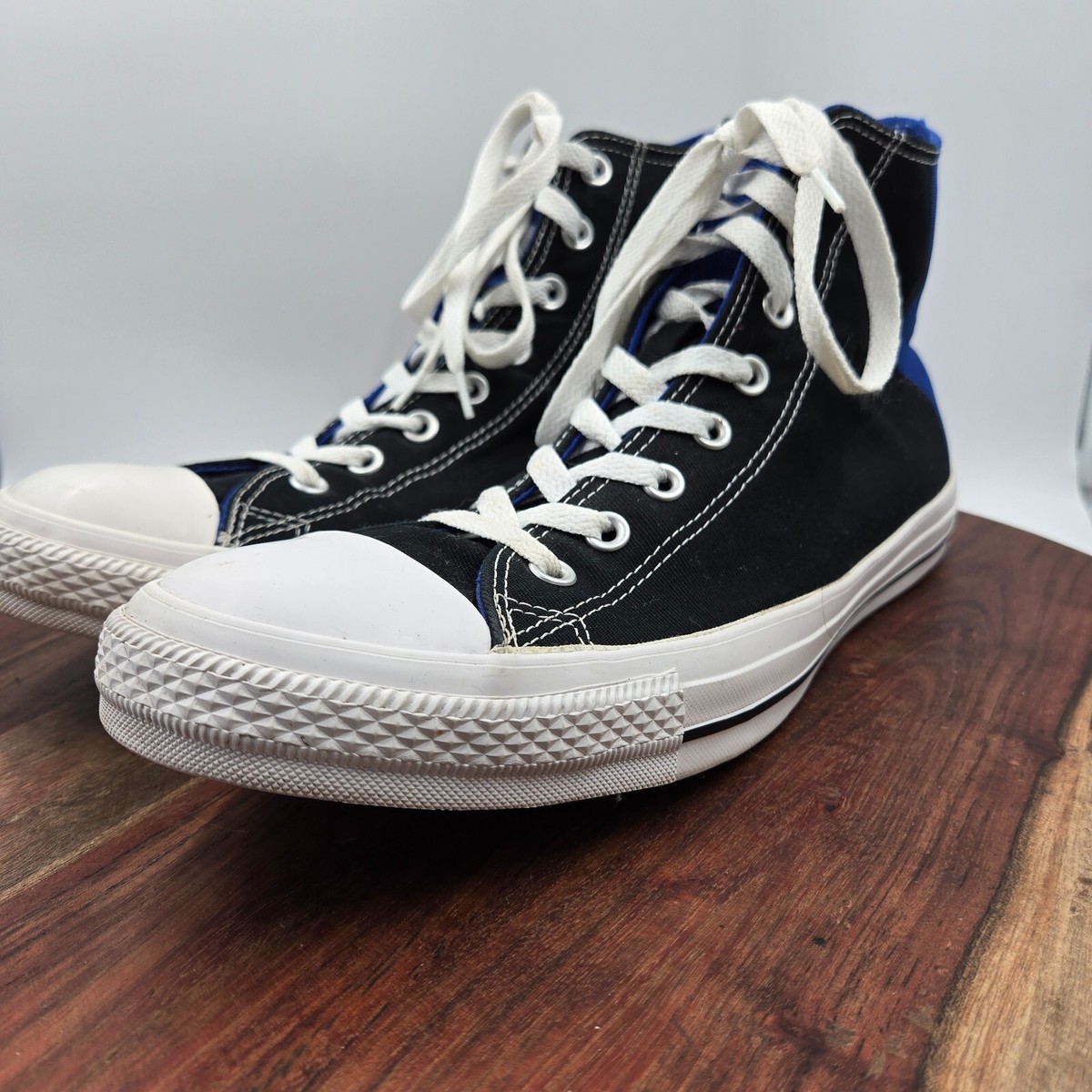 カーズ Converse Chuck Taylor Shoes Men's 12 Black Blue Canvas High Lace
