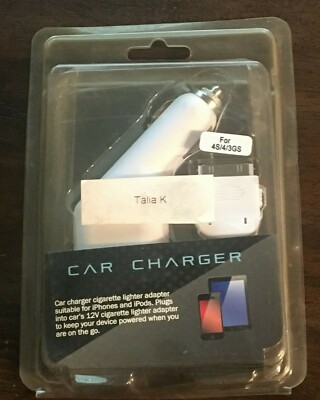 iphone cigarette lighter INew White Car Charger Plug In Cigarette Lighter For Apple iPhone IPods  4S/4/3GS