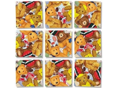 Teddy Bears B. Dazzle Scramble Squares 9 Piece Puzzle