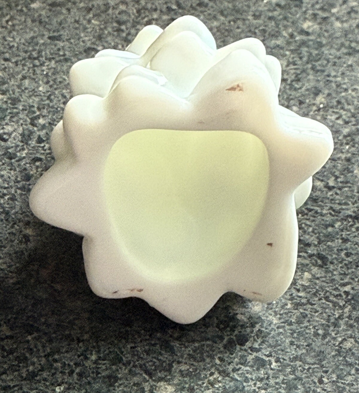 Mosser Glass MINI Christmas Tree Hand-Painted MILK GLASS Holly - 2.75" tall