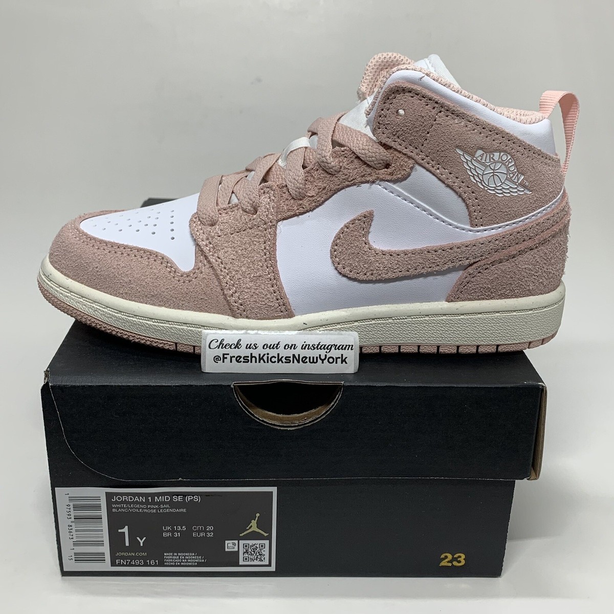 花*中様 Nike PS AirJordan 1 HI \"Washed Pink Air Jordan 1 High Washed Pink (PS) - FD2597-600 Raffles
