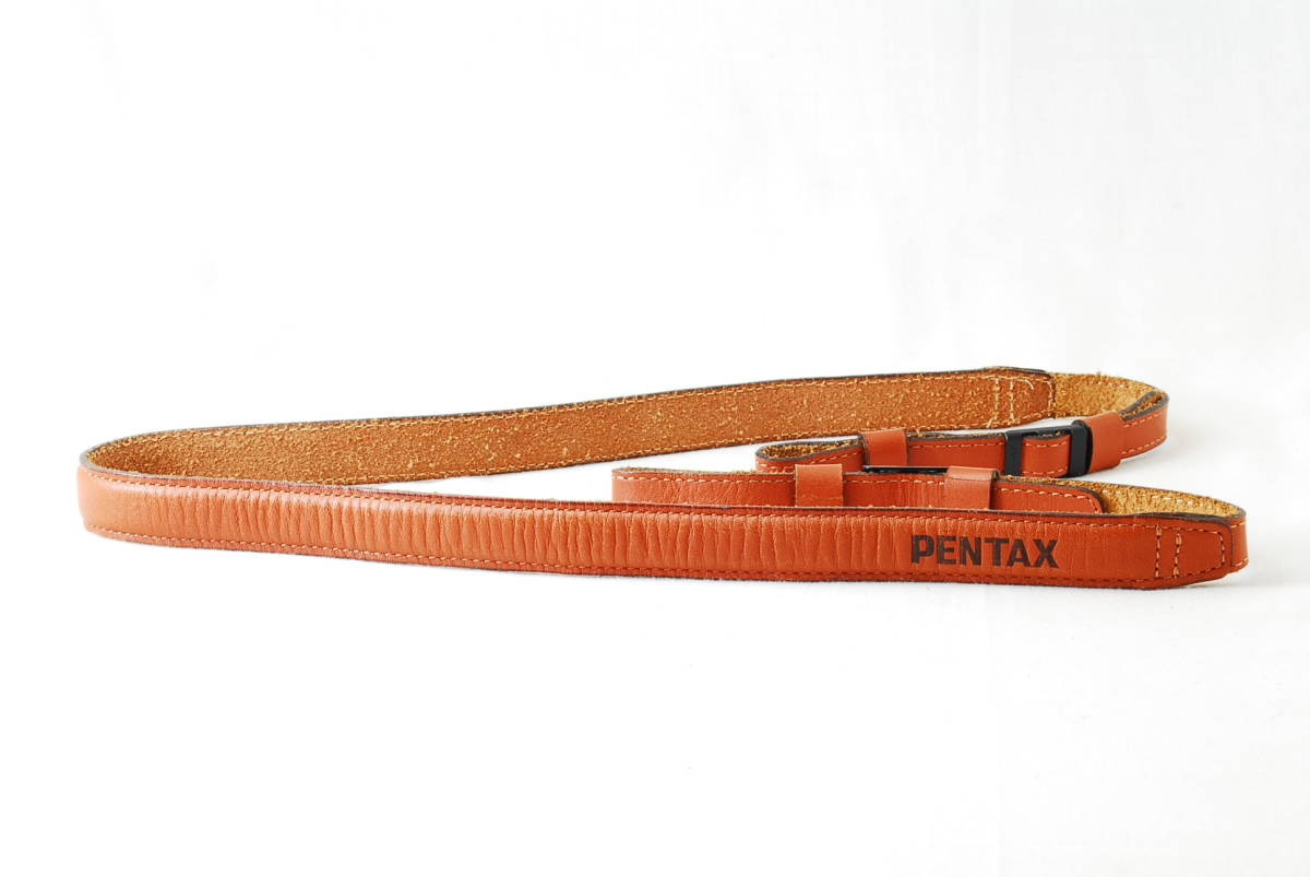 Pentax Leather Camera Strap Genuine Camel Brown Embossed Character Made Of Ricoh