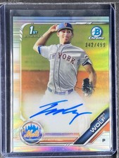 Wolf, Josh - 2019 Bowman Draft Chrome - Autograph - Refractor - 342/499