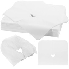 300PCS Disposable Face Cradle Covers, Massage Table Cover, White