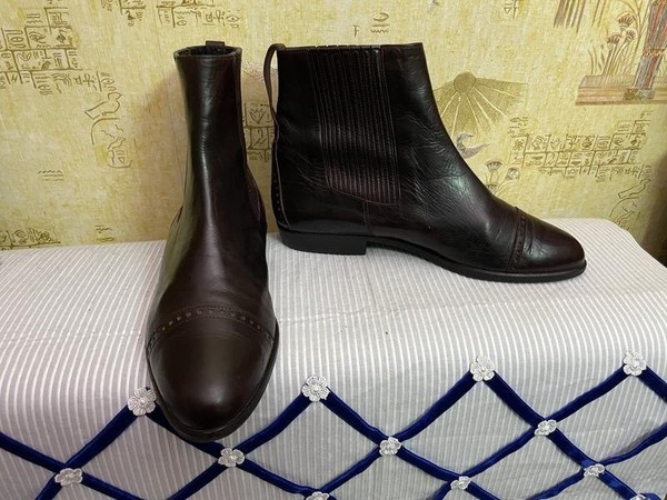 Women Lorenzo Banfi Boots Burgundy Leather 37