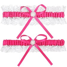 Bridal Garters For Bride White Lace Women Wedding Bridal Garter Belt Set Leg ...