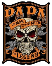 ArtFuzz Papa The Man The Myth Cut Out Sign by Steve McDonald 14x18