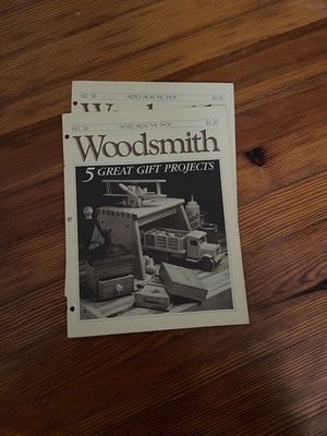 Lot of 8 Woodsmith Magazine 1990s DIY Wood Crafting Ideas 20s and 30s
