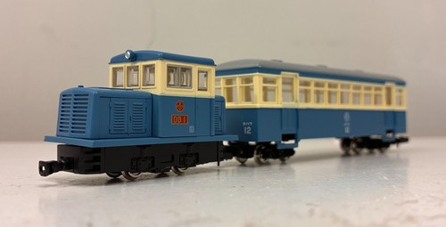 TOMYTEC #285793 Tetsukore Nekoya Line DB1 Diesel Loco + juego de autocares (HOe 1/87 9 mm) | Condition: Used
