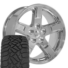 Oe Wheels Dg62 20x9 Chrome Rims 27555r20 Rt Tires Set 5x139.7 19et
