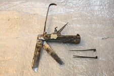 Navaja de bolsillo plegable antigua Columbia Farrier Hoseman Stag Handel de 1898 a 1905