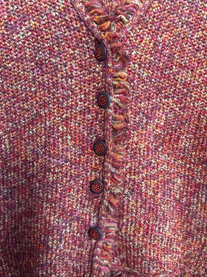 Suéter Anthropologie Curio Texturizado Botón Boho Cárdigan Mujer Talla XL Foto 2 de 4