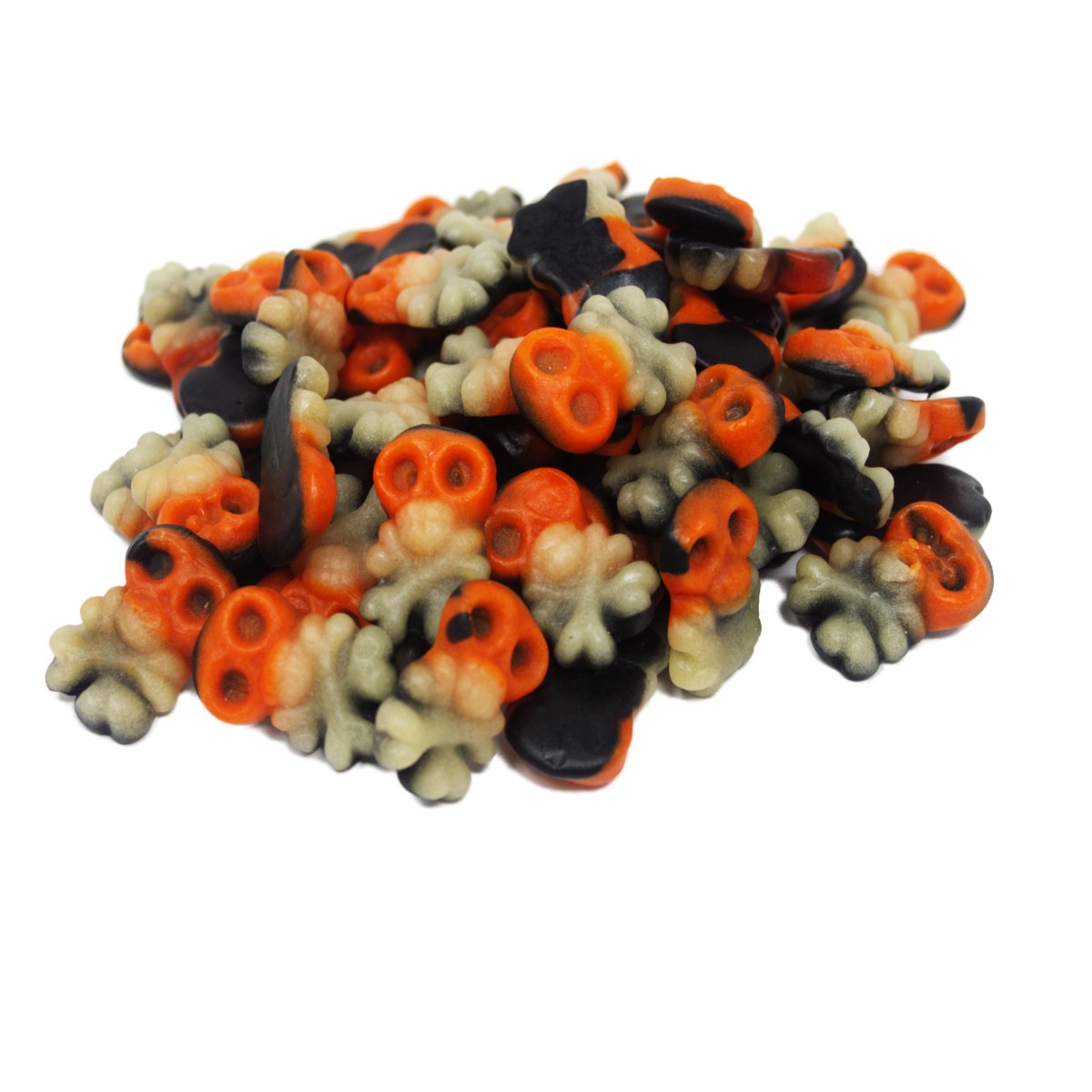Gominolas Pirata Calavera Naranja Blanca Negra 1000g