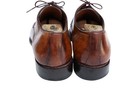 Mezlan Custom Brown Leather Tan Fabric Toe Oxford Apron Dress Shoe SZ 12M — photo 9