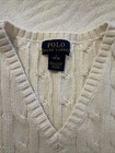 Polo Ralph Lauren L 14-16 Cream Colored Sweater Vest Ivory Excellent Condition — photo 6