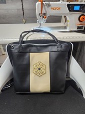 Womens black And Tan  Tote Bag With Embroider...