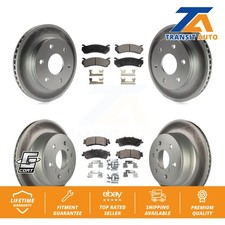 Coated Brake Rotors Semi-Metallic Pad Front Rear Kit For GMC Sierra 1500 Classic