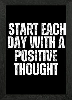 Positiver Gedanke Zitat gerahmtes Wandbild Poster Leinwanddruck Bild