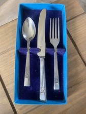 Vintage P Bros Stainless Steel Christening Gift Set