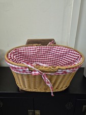 Wicker Basket With Handles Lined Easter Basket Little Red Riding Hood