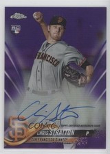2018 Topps Chrome Rookie Purple Refractor /250 Chris Stratton #RA-CST Auto i6j