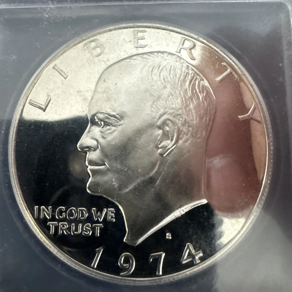 1974-S $1 Proof Eisenhower "Ike" Silver Dollar ICG PR 69+DCAM - Image 4 of 4