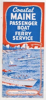 CA 1970 TRAVEL BROCHURE COASTAL MAINE PASSENGER BOAT & FERRY SERVICE VINALHAVEN