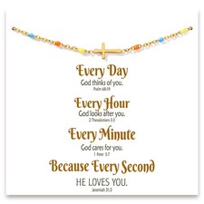 Christian Gifts for Women, Religious Cross Bracelet for Women Faith, Inspir - 04