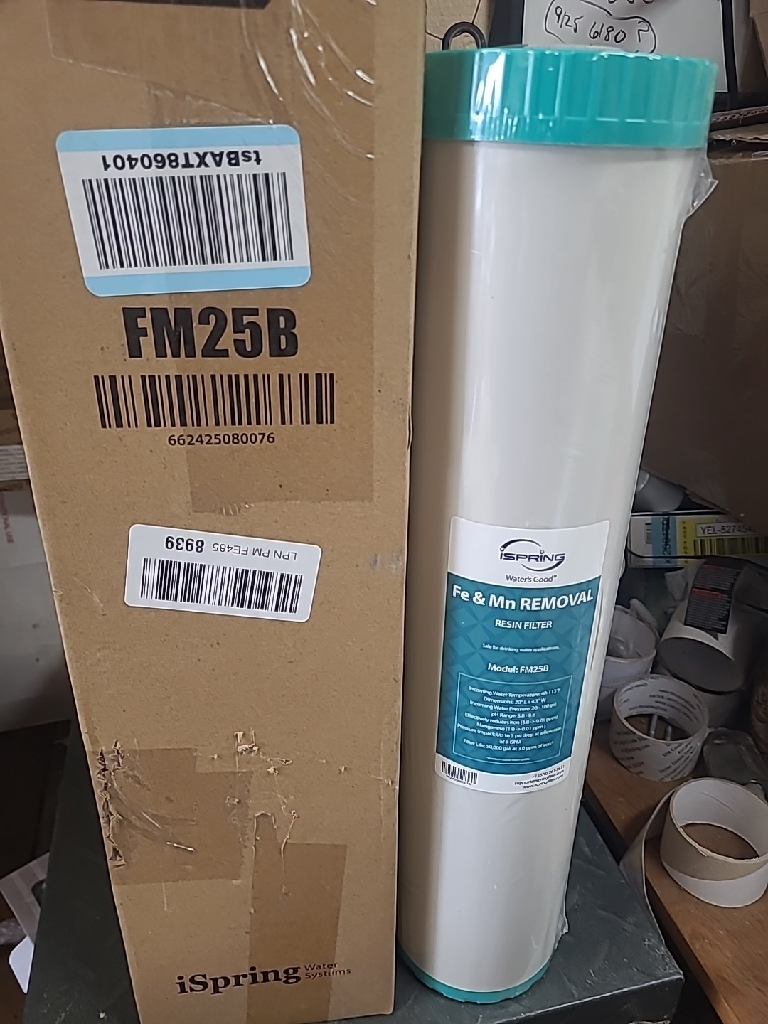 Ispring FM25B Whole House Water Filter, CTO Carbon Block, 20